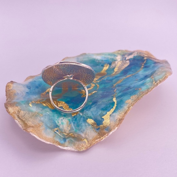 925 Textured Silver Ring - Picture 3 of 9